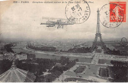 PARIS - Aéroplane évoluant Autour De La Tour Eiffel - Très Bon état - Arrondissement: 07