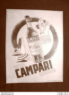 Pubblicità Del 1945 Aperitivo Bitter Campari Vi Delizia Nei Bar Cittadini Milano - Sonstige & Ohne Zuordnung