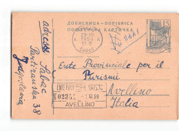 X1680 JUGOSLAVIJA SABAC TO AVELLINO - Enteros Postales