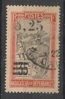 MADAGASCAR - 1921 - N°YT. 126 - Filanzane 0,25 Sur 35c - Oblitéré / Used - Gebruikt