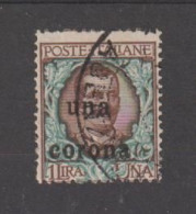 DALMAZIA:  1919  SOPRASTAMPATO  -  1 C./ £.1  BRUNO  E  VERDE  US. -  SASS. 1 - Dalmazia