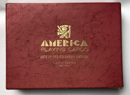 Coffret Vintage America Playing Cards Arts Of Pre-columbian Double Jeu De 54 Cartes - Fournier - 54 Kaarten