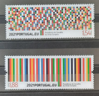 2021 - Portugal - MNH - Portuguese Presidency Of European Union - 2 Stamps + Souvenir Sheet Of 1 Stamp - Unused Stamps
