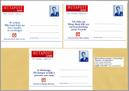 1996 - 3 Cartes Entier Postal / Briefkaarten - Changement D'adresse - Pub Générale De Banque - 3 Langues - Adreswijziging