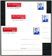 1996 - 3 Cartes Entier Postal / Briefkaarten - Mutapost  -changement D'adresse - Adreswijziging - 3 Langues, 3 Talen - Adreswijziging