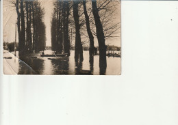 Carte Photo Le Grand Quevilly 76 ? Inondations 1919 - Barque Pour Aller à La Gare (selon Le Texte) - Le Grand-Quevilly