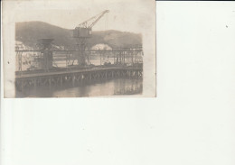 Carte Photo 76- Le Grand Quevilly 1919   - Le Port, Les Quais Grue Déchargeur De Charbon Sur Les Péniches - Le Grand-Quevilly