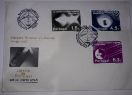 ENVELOPE - CTT PORTUGAL - FDC - Inauguração Via Satélite /Inauguration Par Satellite / Inauguration Via Satellite - 1974 - FDC