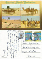 UAE Arab Emirates 4views Camels In The Desert - Pcard Dubai 20feb1992 X Italy With Festival F.50pair + Regular F.50 - Emiratos Arábes Unidos