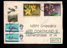 POLOGNE AFFRANCHISSEMENT COMPOSE SUR LETTRE POUR L'ALLEMAGNE 1972 - Storia Postale