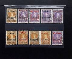 ESPAÑA.AÑO 1927.XXV ANIVERSARIO CORONACIÓN ALFONSO XIII.(sellos De Colonias Habilitados Para España). - Unused Stamps