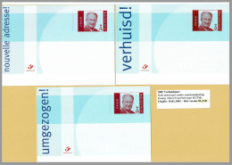 2003 - 3 Cartes Entier Postal / Briefkaarten - Changement D'adresse - Adresverandering - Neue Adresse - Prior - Adreswijziging