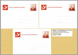 2003 - 3 Cartes Entier Postal / Briefkaarten - Changement D'adresse - Adresverandering - Adressenänderung - Adreswijziging