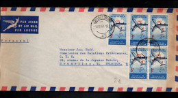 AFRIQUE DU SUD AFFRANCHISSEMENT COMPOSE SUR LETTRE POUR LA BELGIQUE 1961 - Covers & Documents