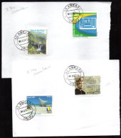 BRESIL BRASIL 2 Piece Of Paper ; Sur Papier 4 Empreintes Postmark 10 Set 2004 De From  Ilha Grande AC ABRAAO - Briefe U. Dokumente