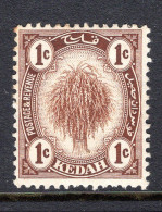 Malaysian States - Kedah - 1919-21 Rice & Ploughing - Wmk. Mult Crown - 1c Brown HM  (SG 15) - Kedah