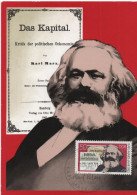 Germany Deutschland DDR 1983 Maximum Card, 100. Todestag Von Karl Marx, Canceled In Berlin - Maximum Cards