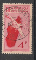 MADAGASCAR - 1935-38 - Poste Aérienne PA N°YT. 6 - Avion 4f - Oblitéré / Used - Posta Aerea