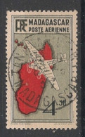 MADAGASCAR - 1935-38 - Poste Aérienne PA N°YT. 7 - Avion 4f50 - Oblitéré / Used - Poste Aérienne