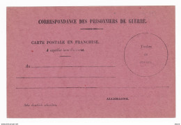 Carte En Franchise Militaire - Correspondance Des Prisonniers De Guerre - Storia Postale