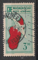 MADAGASCAR - 1941 - Poste Aérienne PA N°YT. 19 - Avion 3f90 - Oblitéré / Used - Poste Aérienne