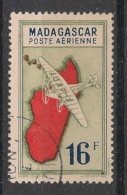 MADAGASCAR - 1942-44 - Poste Aérienne PA N°YT. 38 - Avion 16f - Oblitéré / Used - Posta Aerea