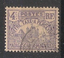 MADAGASCAR - 1908-24 - Taxe TT N°YT. 9 - Palais Royal 4c - Oblitéré / Used - Timbres-taxe