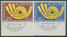 Schweiz 1973 Europa CEPT Posthorn 994/95 Mit TOP-Stempel - Oblitérés