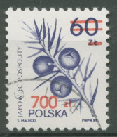 Polen 1990 Heilpflanzen Wacholder MiNr. 3215 Mit Aufdruck 3269 Gestempelt - Usati