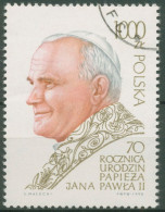 Polen 1990 Papst Johannes Paul II. 3265 Gestempelt - Usati