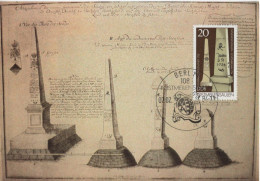 Germany Deutschland DDR 1984 Maximum Card, Distanzsaule Von Johanngeorgenstadt, Schobrunn, Canceled In Berlin - Maximum Cards