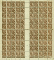 Tunisie 1945 -Colonie Française -Timbres Neufs. Yv. Nr.: 273. Feuille De 100 Avec Interpanneaux+ Coin Daté (EB) AR-03033 - Ongebruikt