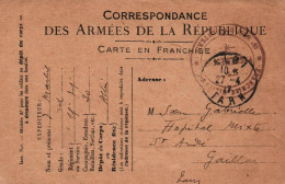 (RECTO / VERSO) CARTE CORRESPONDANCE DES ARMEES DE LA REPUBLIQUE EN 1917 - CACHET MILITAIRE - Storia Postale