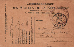 (RECTO / VERSO) CARTE CORRESPONDANCE DES ARMEES DE LA REPUBLIQUE EN 1917 - CACHET MILITAIRE - Briefe U. Dokumente