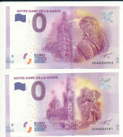 Billet Touristique  0 Euro  - NOTRE-DAME-DE-LA-GARDE - UEAA - 2016-2 Et 3   n° 903 Et 581 - Billets épuisés - Otros & Sin Clasificación