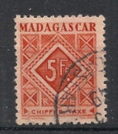 MADAGASCAR - 1947 - Taxe TT N°YT. 38 - 5f Rouge-brun - Oblitéré / Used - Timbres-taxe