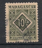 MADAGASCAR - 1947 - Taxe TT N°YT. 39 - 10f Olive - Oblitéré / Used - Timbres-taxe