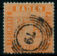 BADEN AUSGABEN VON 1860 - 1862 Nr 11a Zentrisch Gestempelt X6BBF3A - Usados