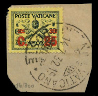 VATIKAN Nr 16 Zentrisch Gestempelt Briefstück X7C484E - Gebraucht