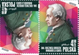 Poland 2024. 300th Anniversary Of The Birth Of Immanuel Kant. Tete Beche. MNH - Ungebraucht