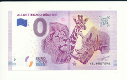 Billet Touristique  0 Euro - ALLWETTERZOO MÜNSTER- XEJP- 2018-3  N° 7896 - Billet épuisé - Otros & Sin Clasificación