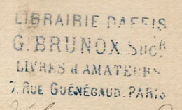 CPA (Entier Postal Commercial) Librairie DAFFIS BRUNOX 75006 Paris Pour Association ANCIENS ELEVES ECOLE CENTRALE - District 06