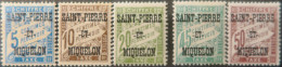 LP3039/82 - COLONIES FRANÇAISES - S.P.M. - TIMBRES TAXE - 1925/1927 - N°10 à 12 Et 15 à 16 NEUFS* - Segnatasse