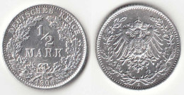 1/2 Mark Kaiserreich EMPIRE 1906 E Silber Jäger 16    (31408 - 1/2 Mark