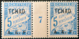 LP3039/86 - COLONIES FRANÇAISES - TCHAD - TIMBRES TAXE - 1928 - N°1 Mill.7 TIMBRES NEUFS** - Neufs