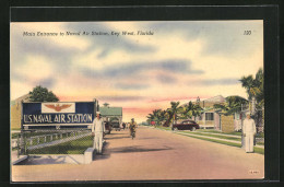 AK Key West, FL, Main Entrance To Naval Air Station  - Key West & The Keys