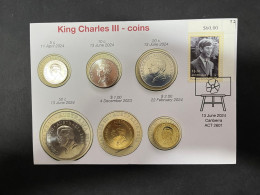18-6-2024 (72) Australia - King Charles ( 2023 $.1.00 + 5c, 10c, 20c. 50c. $ 1.00 & $ 2.00 Released In 2024) King Stamp - Zonder Classificatie