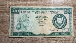Cyprus，10 Pounds 1983，pick 48b ，F Condition - Cyprus
