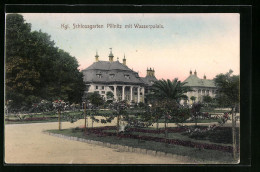 AK Dresden-Pillnitz, Kgl Schlossgarten Mit Wasserpalais - Pillnitz