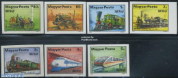 Hungary 1979 IVA Exposition 7v Imperforated, Mint NH, Transport - Railways - Nuovi